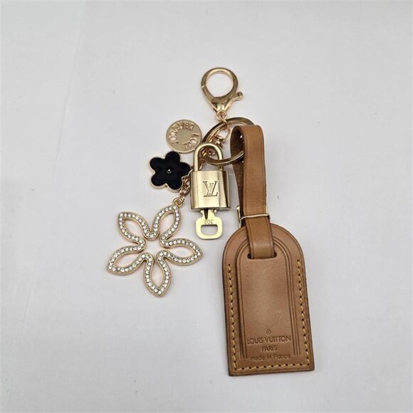 Authentic Louis Vuitton Luggage Nametag and Gold Padlock with Unbranded Keycharm - Picture 11 of 12